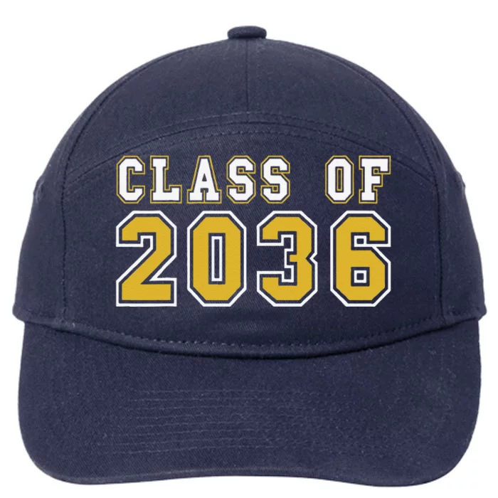 Class Of 2036 Graduation First Day Of Kindergarten PreK 7-Panel Snapback Hat