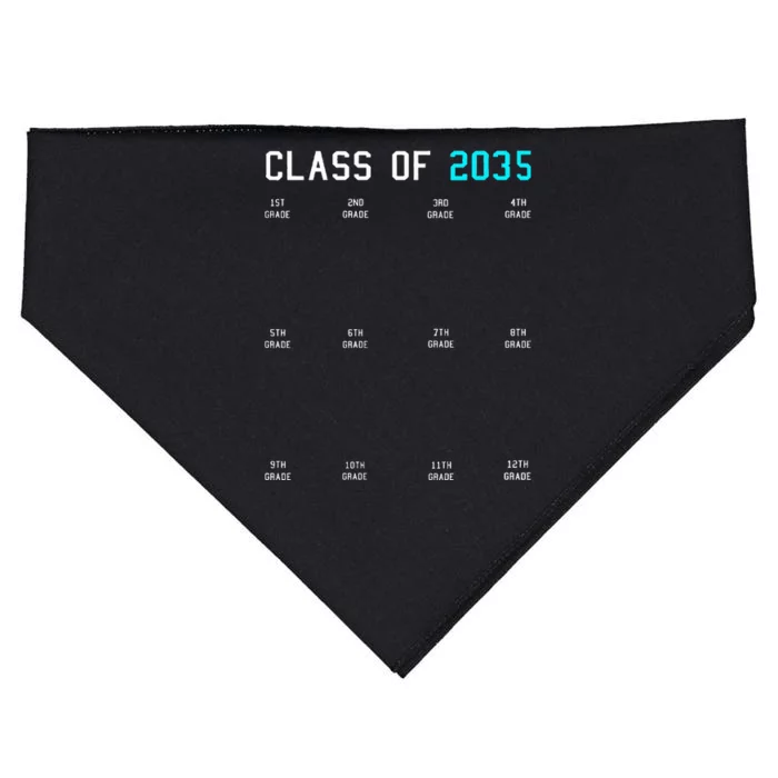 Class Of 2035 Grow With Me Graduation First Day Handprints USA-Made Doggie Bandana