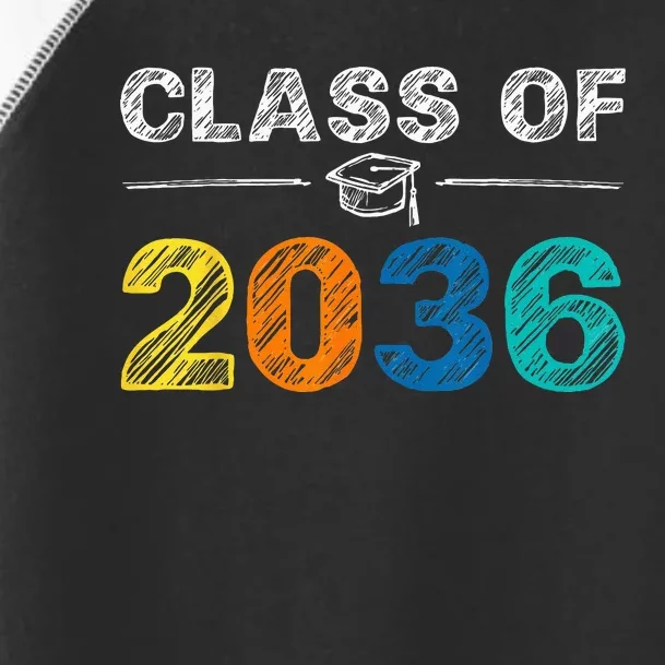 Class of 2036 Grow With Me First Day of School Graduation Toddler Fine Jersey T-Shirt