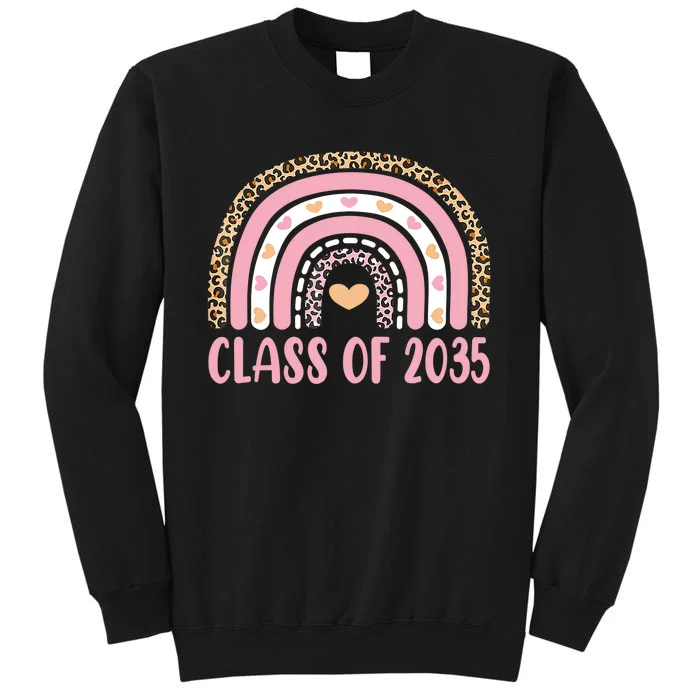 Class Of 2035 Rainbow Leopard Pre-k Grow with Me Graduation Sweatshirt