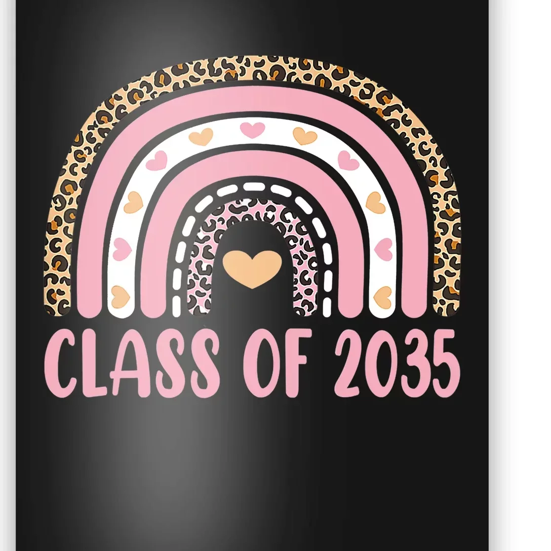 Class Of 2035 Rainbow Leopard Pre-k Grow with Me Graduation Poster