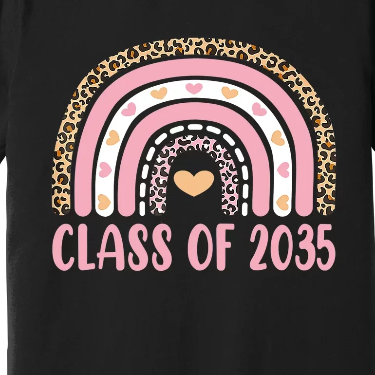 Class Of 2035 Rainbow Leopard Pre-k Grow with Me Graduation Premium T-Shirt