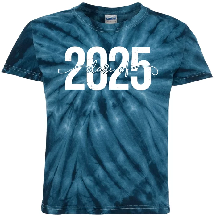 Class Of 2025 Vintage Graduation Kids Tie-Dye T-Shirt