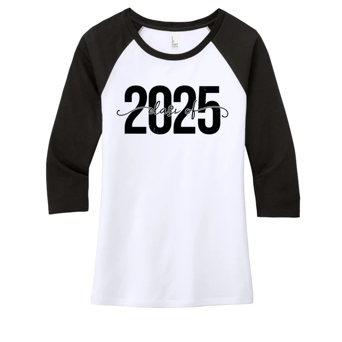 Class Of 2025 Vintage Graduation Women's Tri-Blend 3/4-Sleeve Raglan Shirt