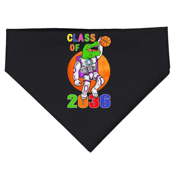 Class Of 2036 Grow With Me Astronaut Dinosaur TRex Space USA-Made Doggie Bandana