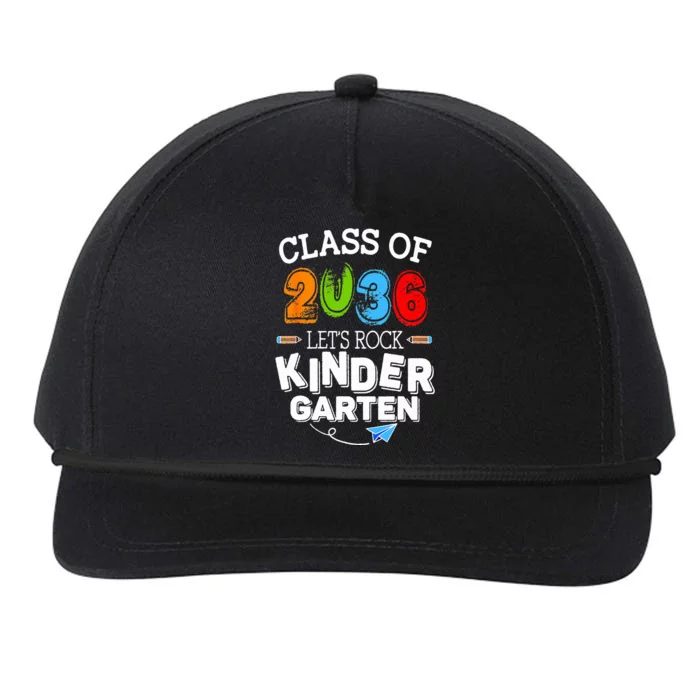 Class Of 2036 Lets Rock Kindergarten Back To School Snapback Five-Panel Rope Hat