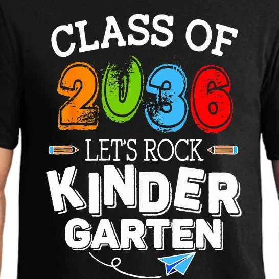 Class Of 2036 Lets Rock Kindergarten Back To School Pajama Set