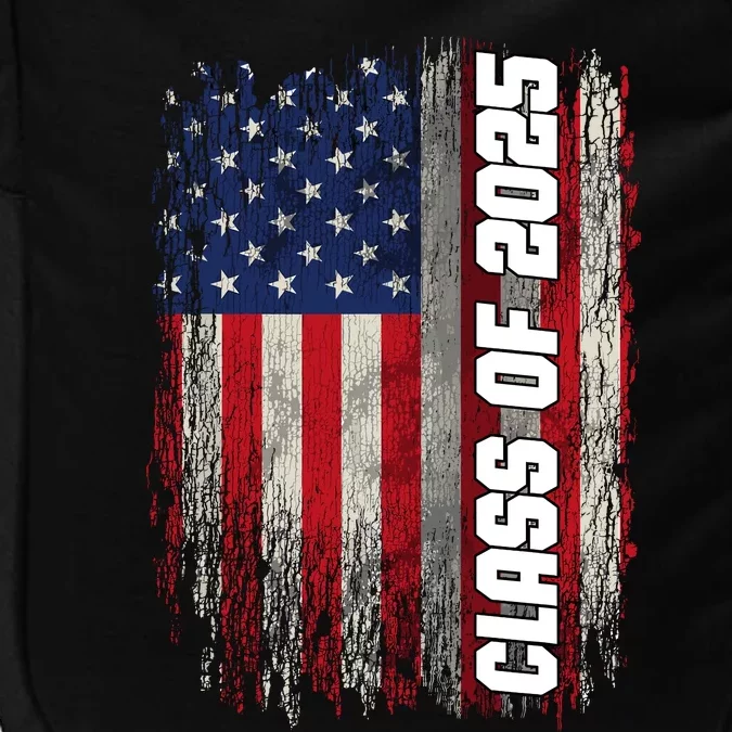 Class Of 2025 Funny Senior 2025 Usa American Flag Impact Tech Backpack