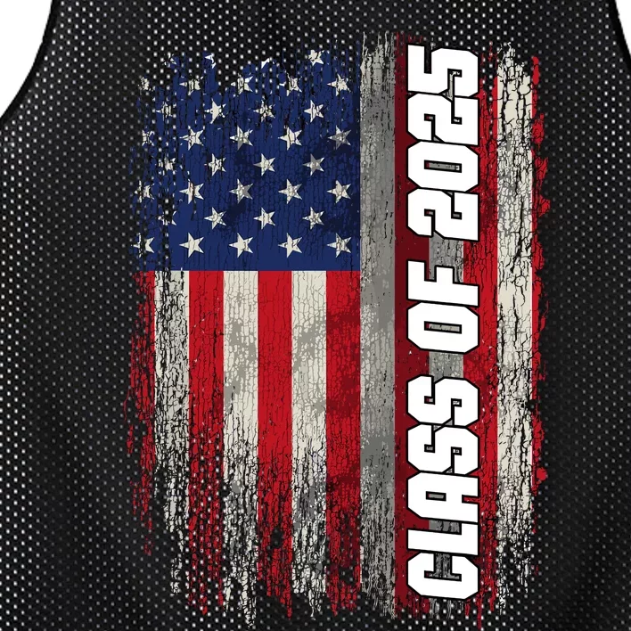 Class Of 2025 Funny Senior 2025 Usa American Flag Mesh Reversible Basketball Jersey Tank