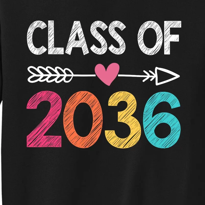 Class Of 2036 Pre-K Graduate Preschool Graduation Tall Sweatshirt