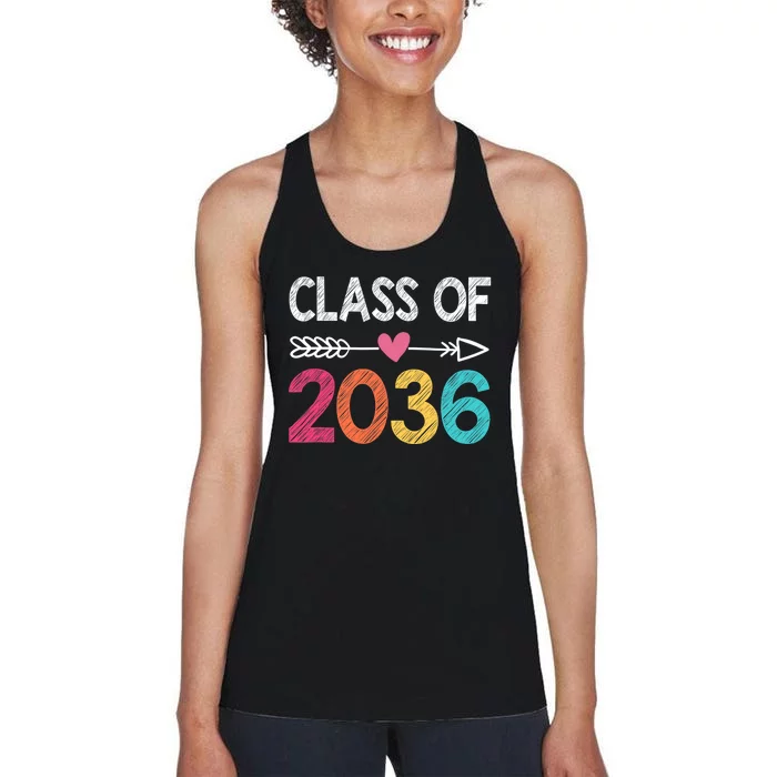 Class Of 2036 Pre-K Graduate Preschool Graduation Women's Racerback Tank