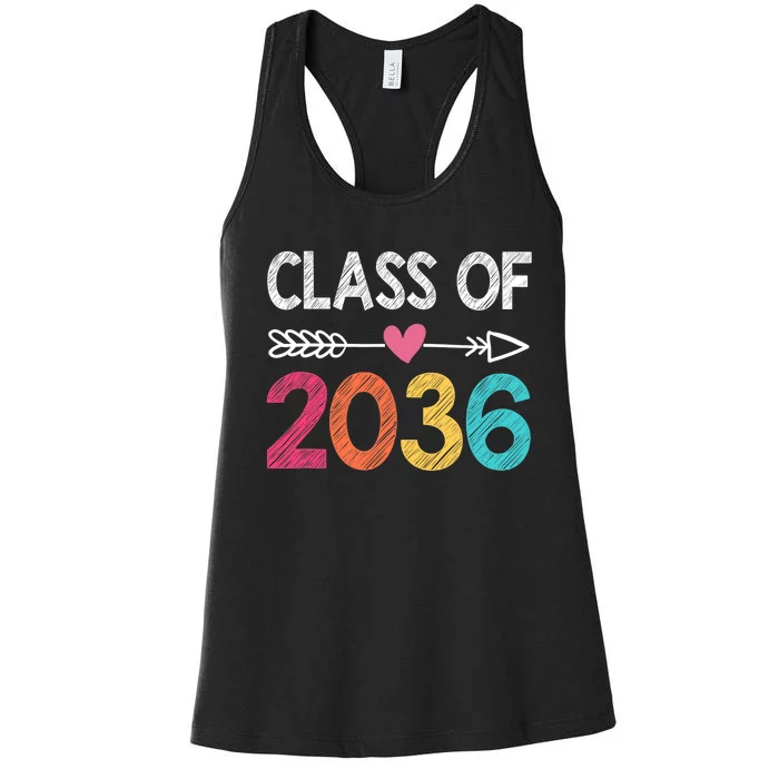 Class Of 2036 Pre-K Graduate Preschool Graduation Women's Racerback Tank