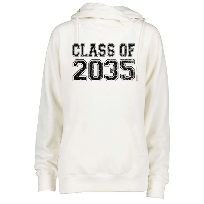 Class Of 2035 Grow With Me Graduation Vintage Womens Funnel Neck Pullover Hood