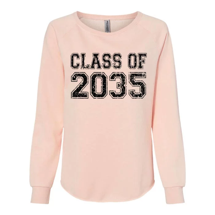 Class Of 2035 Grow With Me Graduation Vintage Womens California Wash Sweatshirt