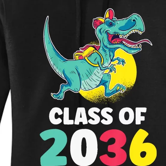 Class Of 2036 Back To School Kindergarten Trex Dinosaur Women's Pullover Hoodie