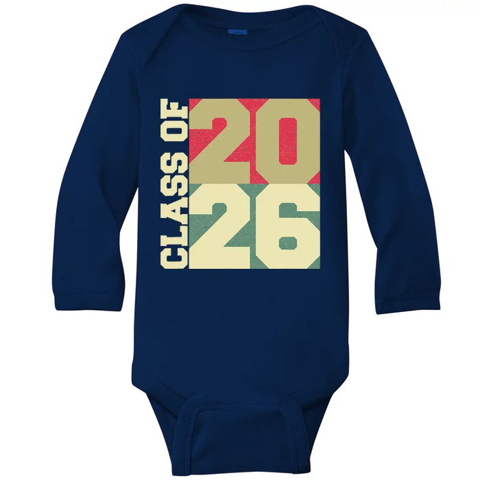 Class Of 2026 First Day Of School Grow With Me Baby Long Sleeve Bodysuit