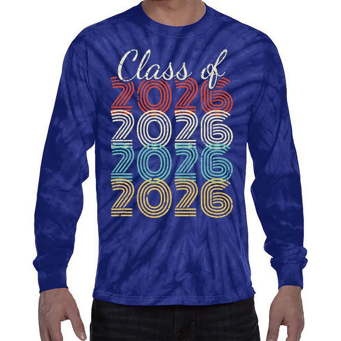 Class Of 2026 Senior 2026 Graduation Tie-Dye Long Sleeve Shirt