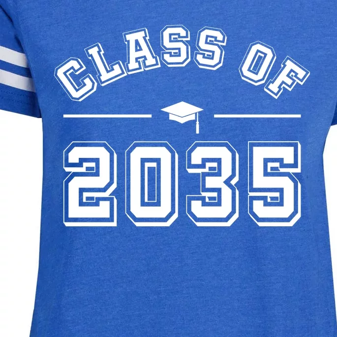 Class Of 2035 Graduation Enza Ladies Jersey Football T-Shirt