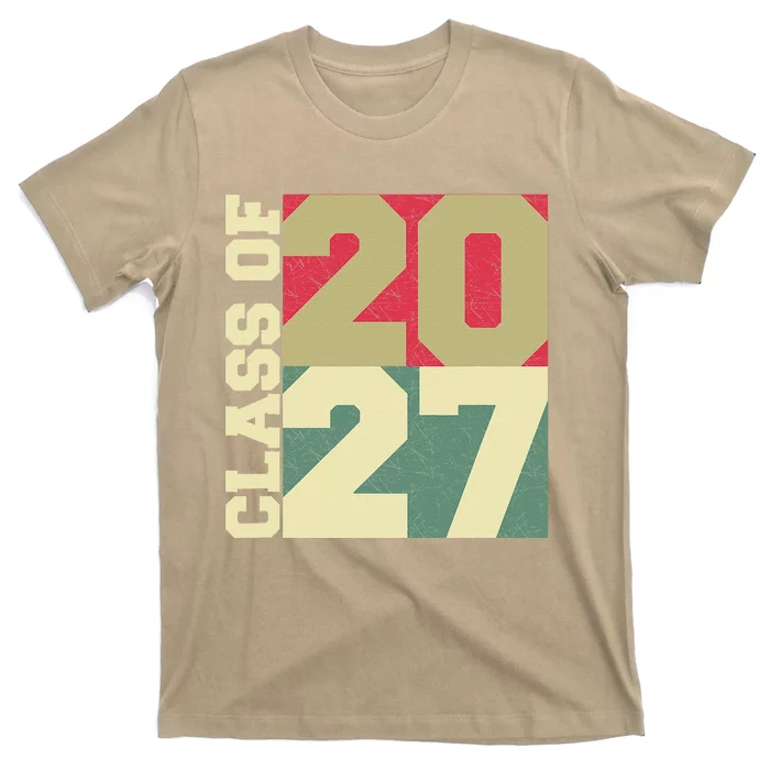 Class Of 2027 First Day Of School Grow With Me T-Shirt