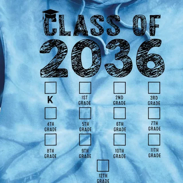 Class Of 2036 Grow With Me With Space Tie Dye Hoodie