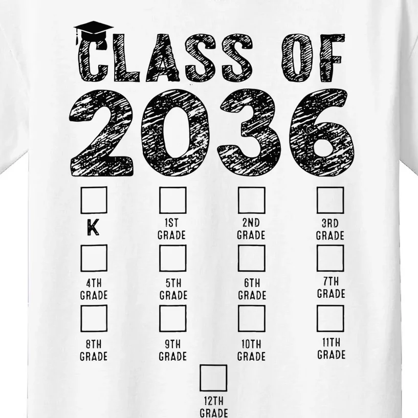 Class Of 2036 Grow With Me With Space Kids T-Shirt