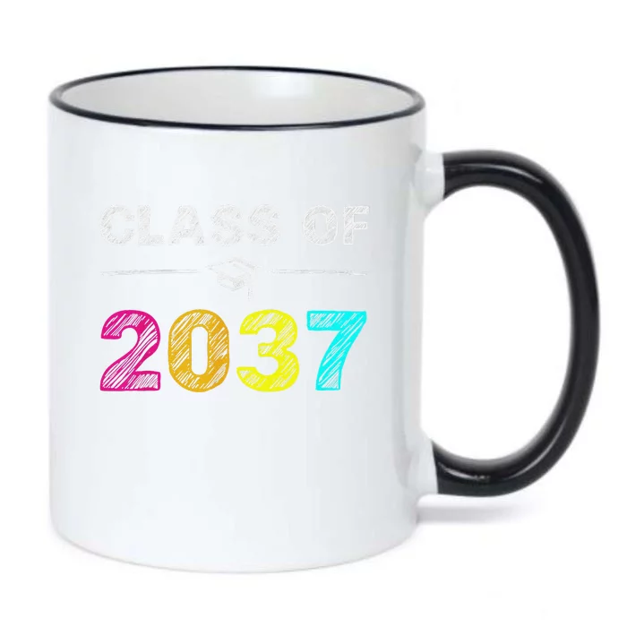 Class Of 2037 Grow With Me First Day Of School Graduation Black Color Changing Mug