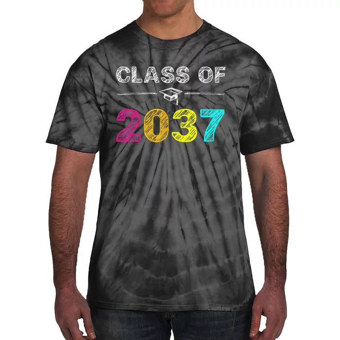 Class Of 2037 Grow With Me First Day Of School Graduation Tie-Dye T-Shirt