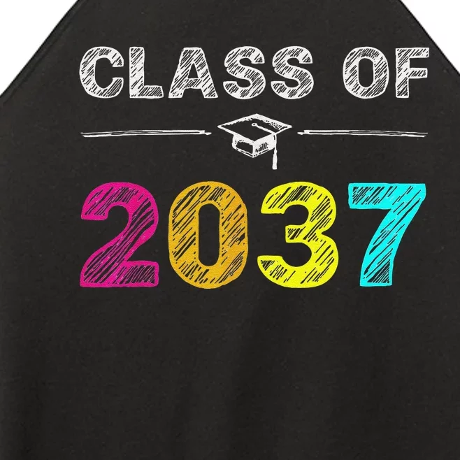 Class Of 2037 Grow With Me First Day Of School Graduation Women’s Perfect Tri Rocker Tank