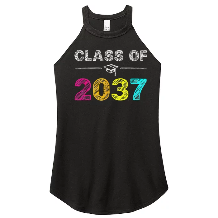 Class Of 2037 Grow With Me First Day Of School Graduation Women’s Perfect Tri Rocker Tank