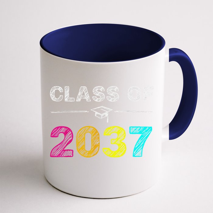 Class Of 2037 Grow With Me First Day Of School Graduation Front & Back Coffee Mug