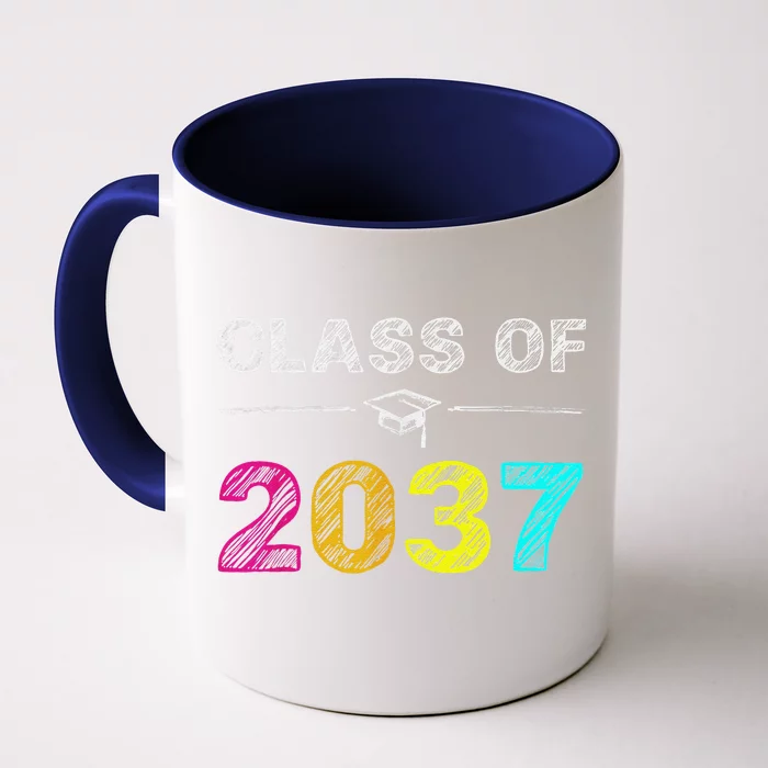 Class Of 2037 Grow With Me First Day Of School Graduation Front & Back Coffee Mug