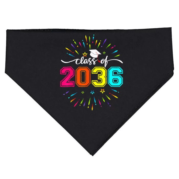 Class Of 2036 First Day Kindergarten Grow With Me USA-Made Doggie Bandana