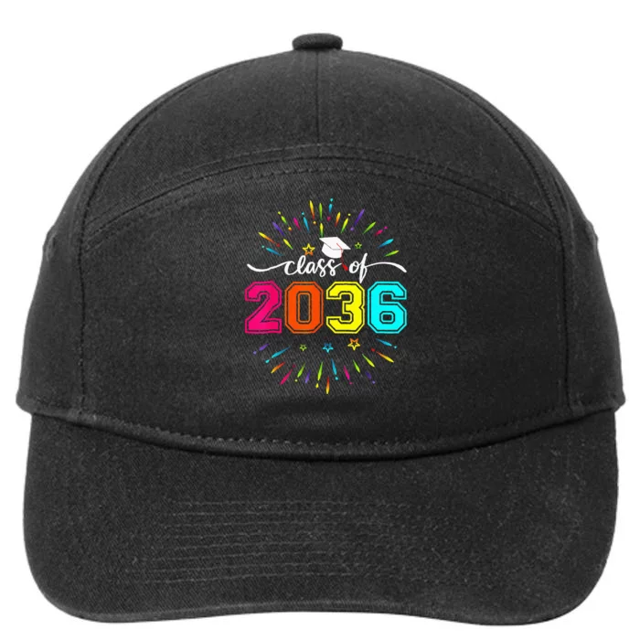 Class Of 2036 First Day Kindergarten Grow With Me 7-Panel Snapback Hat