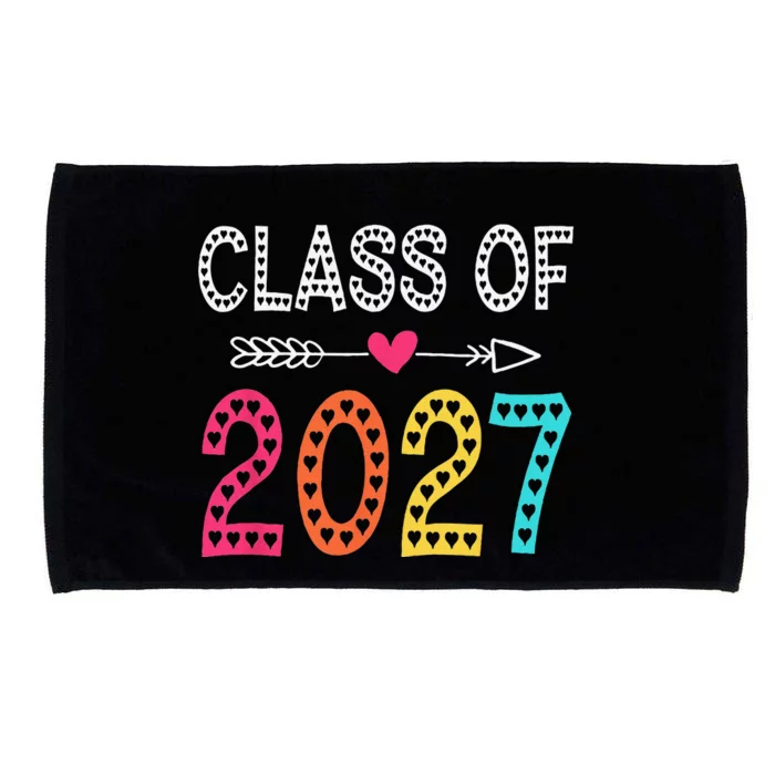 Class Of 2027 Grow With Me Graduation First Day Of School Microfiber Hand Towel