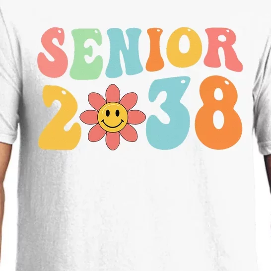 Class Of 2038 Senior 38 Graduation Last Day Of School Groovy Pajama Set