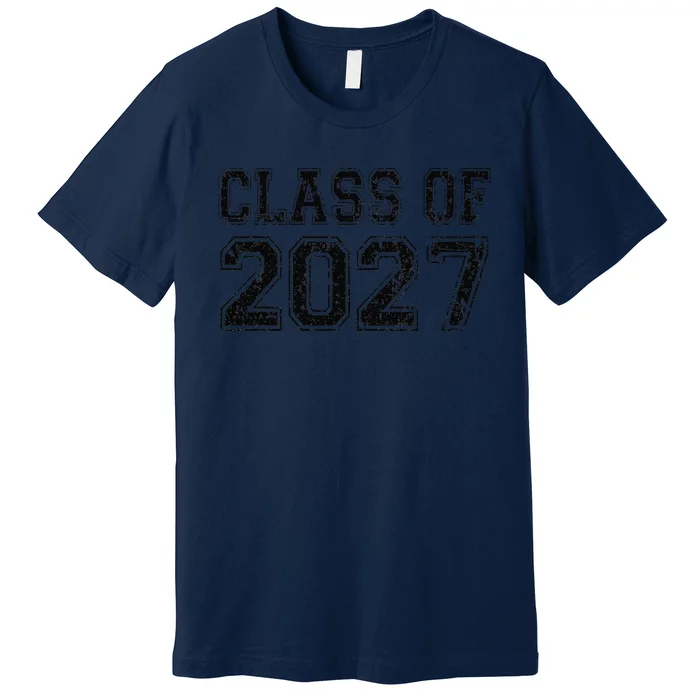 Class Of 2027 Grow With Me Graduation Vintage Premium T-Shirt