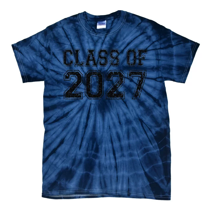 Class Of 2027 Grow With Me Graduation Vintage Tie-Dye T-Shirt