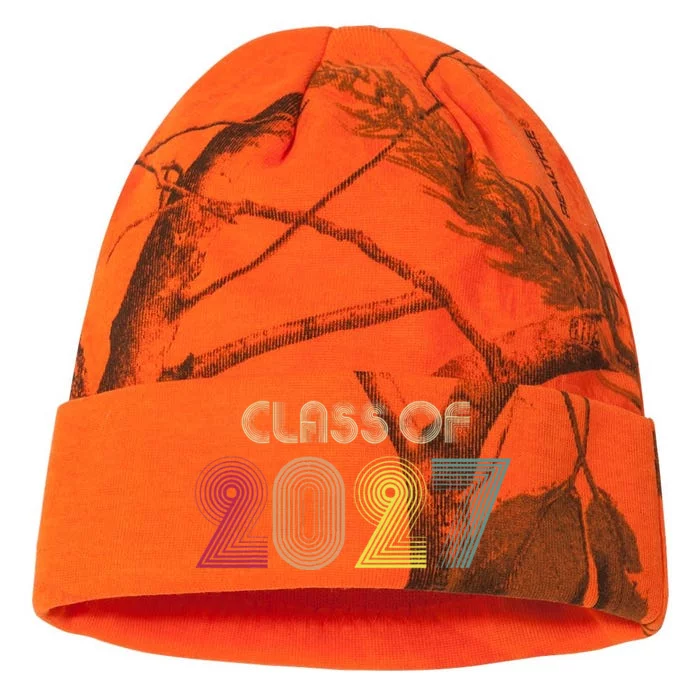 Class Of 2027 Senior 27 Grad Graduation Grow With Me School Kati - 12in Camo Beanie