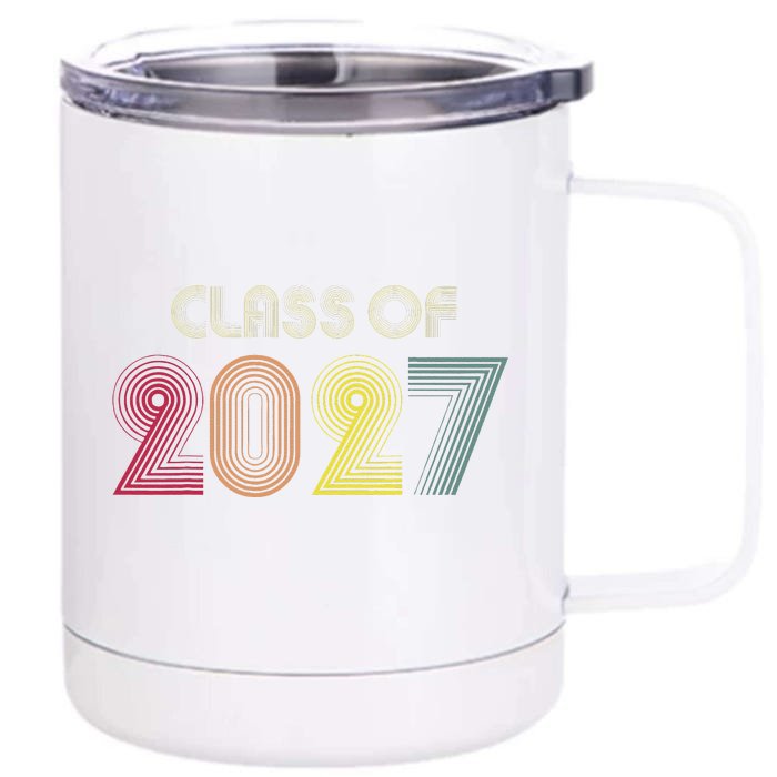 Class Of 2027 Senior 27 Grad Graduation Grow With Me School Front & Back 12oz Stainless Steel Tumbler Cup