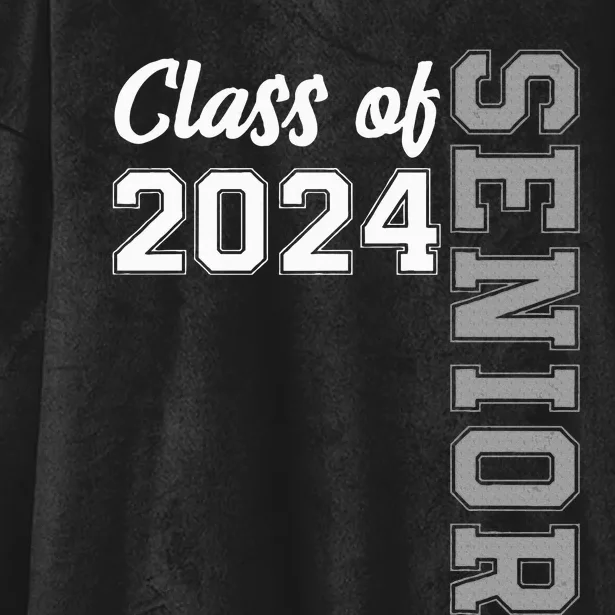 Class Of 2024 Senior 24 High School Graduation Party Hooded Wearable Blanket