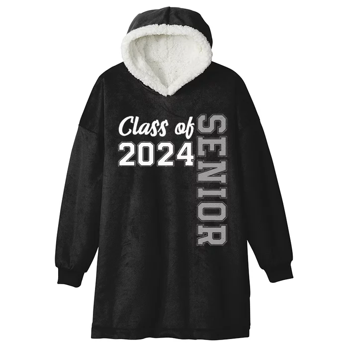 Class Of 2024 Senior 24 High School Graduation Party Hooded Wearable Blanket