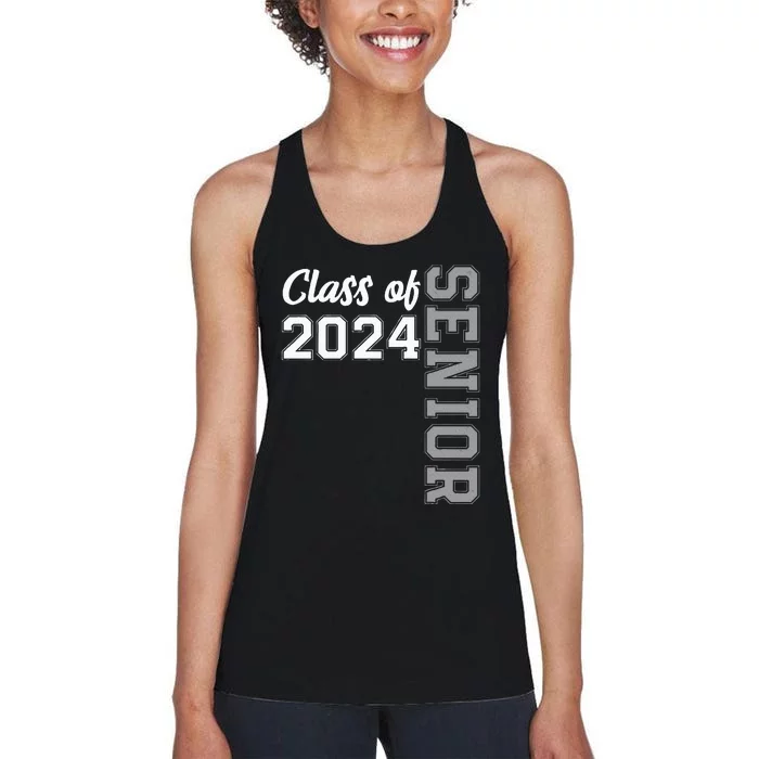 Class Of 2024 Senior 24 High School Graduation Party Women's Racerback Tank