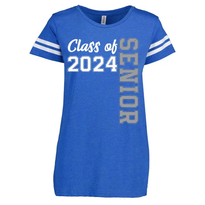 Class Of 2024 Senior 24 High School Graduation Party Enza Ladies Jersey Football T-Shirt