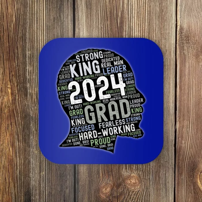 Class Of 2024 Senior African American Black / Gift Coaster