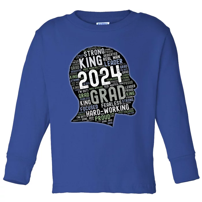 Class Of 2024 Senior African American Black / Gift Toddler Long Sleeve Shirt