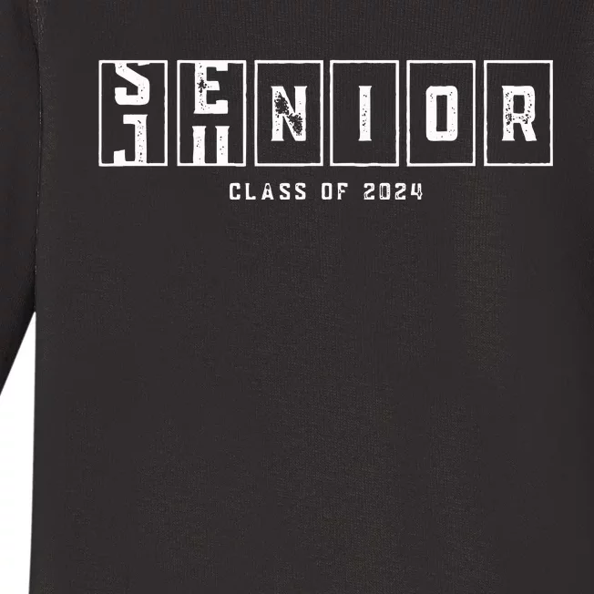 Class Of 2024 Senior Gifts Funny Seniors 2024 Baby Long Sleeve Bodysuit