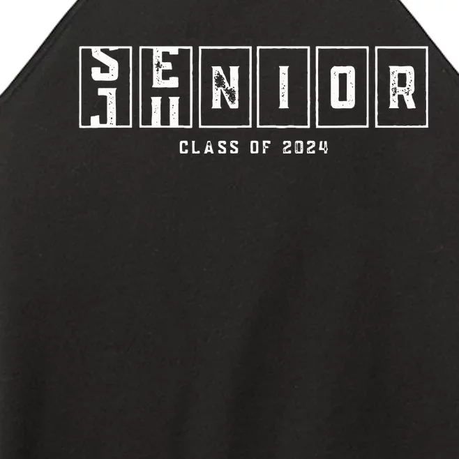 Class Of 2024 Senior Gifts Funny Seniors 2024 Women’s Perfect Tri Rocker Tank