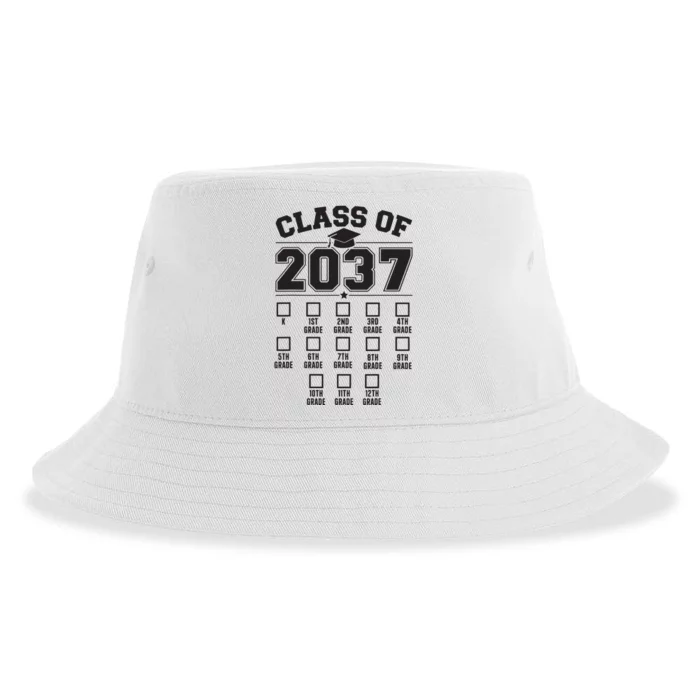 Class Of 2037 Grow With Me Checklist Kindergarten 12th Grade Sustainable Bucket Hat