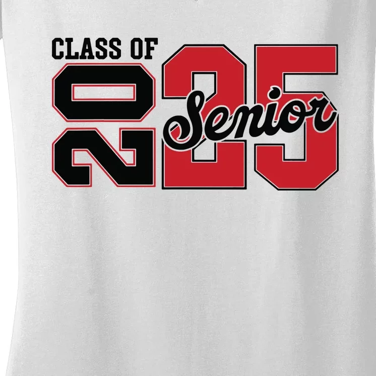 Class Of 2025 Senior 2025 Back To School 2025 Graduation Women's V-Neck T-Shirt