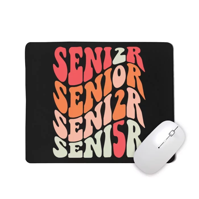 Class Of 2025 Senior 2025 Back To School 2025 Vintage Groovy Mousepad